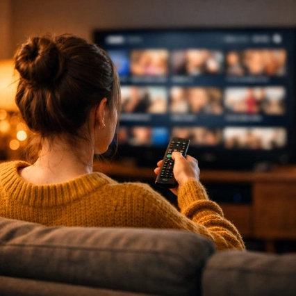 IPTV Inhalte auf Smart TV mit Fernbedienung auswählen in Deutschland